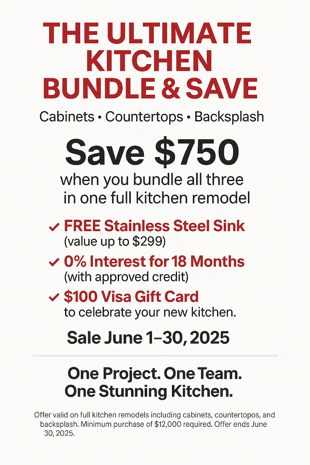 June Kitchen Remodel Sale