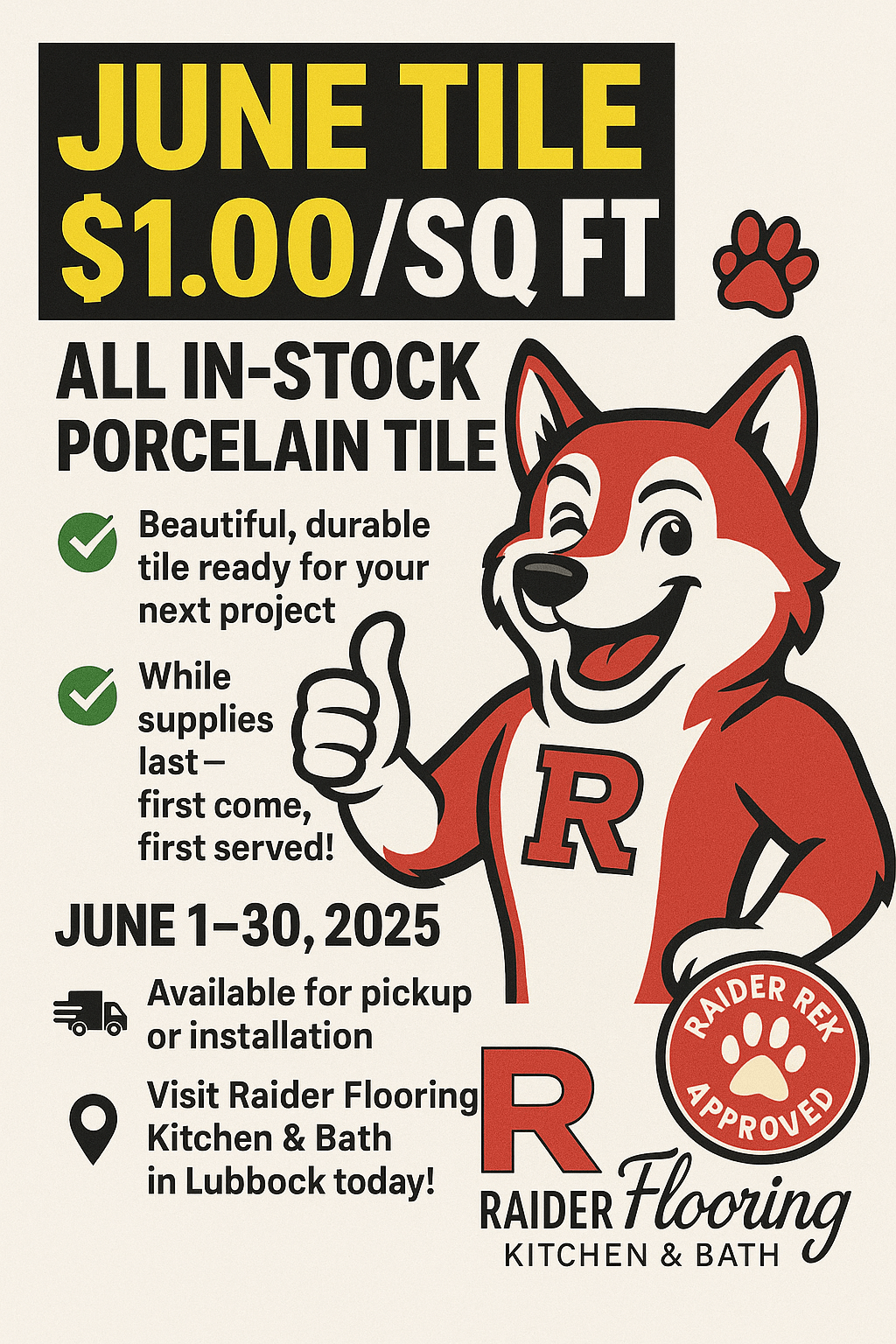 June Tile Sale