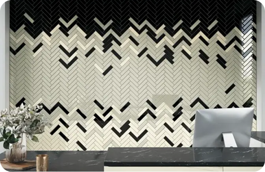 Classic-herringbone-layout-arranged-in-a-custom-vertical-drop-gradient