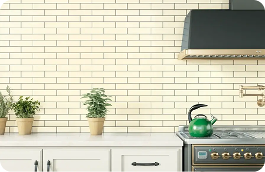 Cream-subway-tile-backsplash-with-dark-grout-behind-kitchen-counter