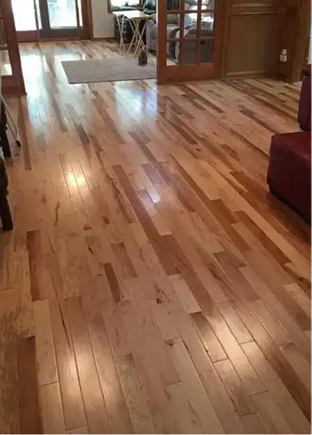 Hickory, known for extreme durability and pronounced grain patterns