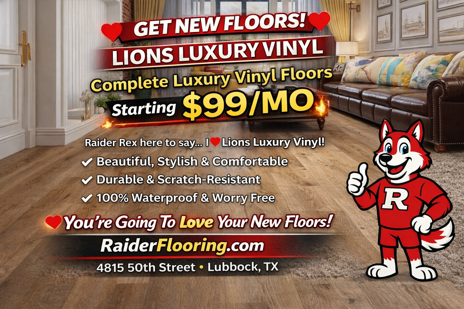 Lions Luxury Vinyl 99 Offer