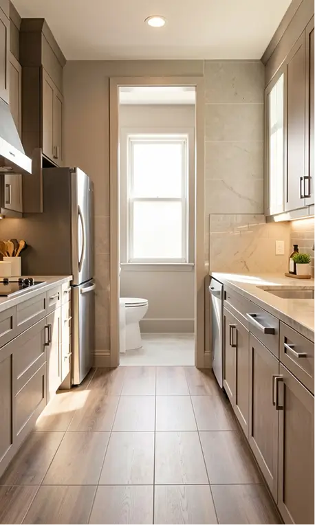 Master bathroom tile flooring remodel shower vanity Flooring and Remodeling Services in Denver City TX contemporary design