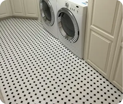 Tile bathroom flooring upgrade sleek vanity Flooring Remodeling Services in Littlefield TX stylish contemporary interior