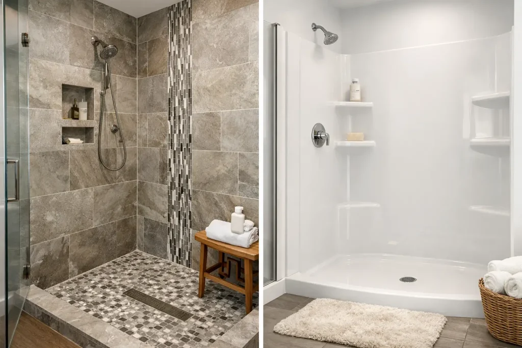 Tile Shower vs Fiberglass: Which Fits Best?